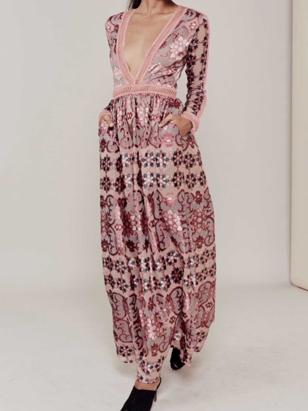 For Love and Lemons Barcelona Maxi Dress Sz S